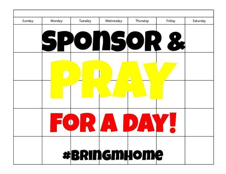 Sponsor and Pray for a Day!